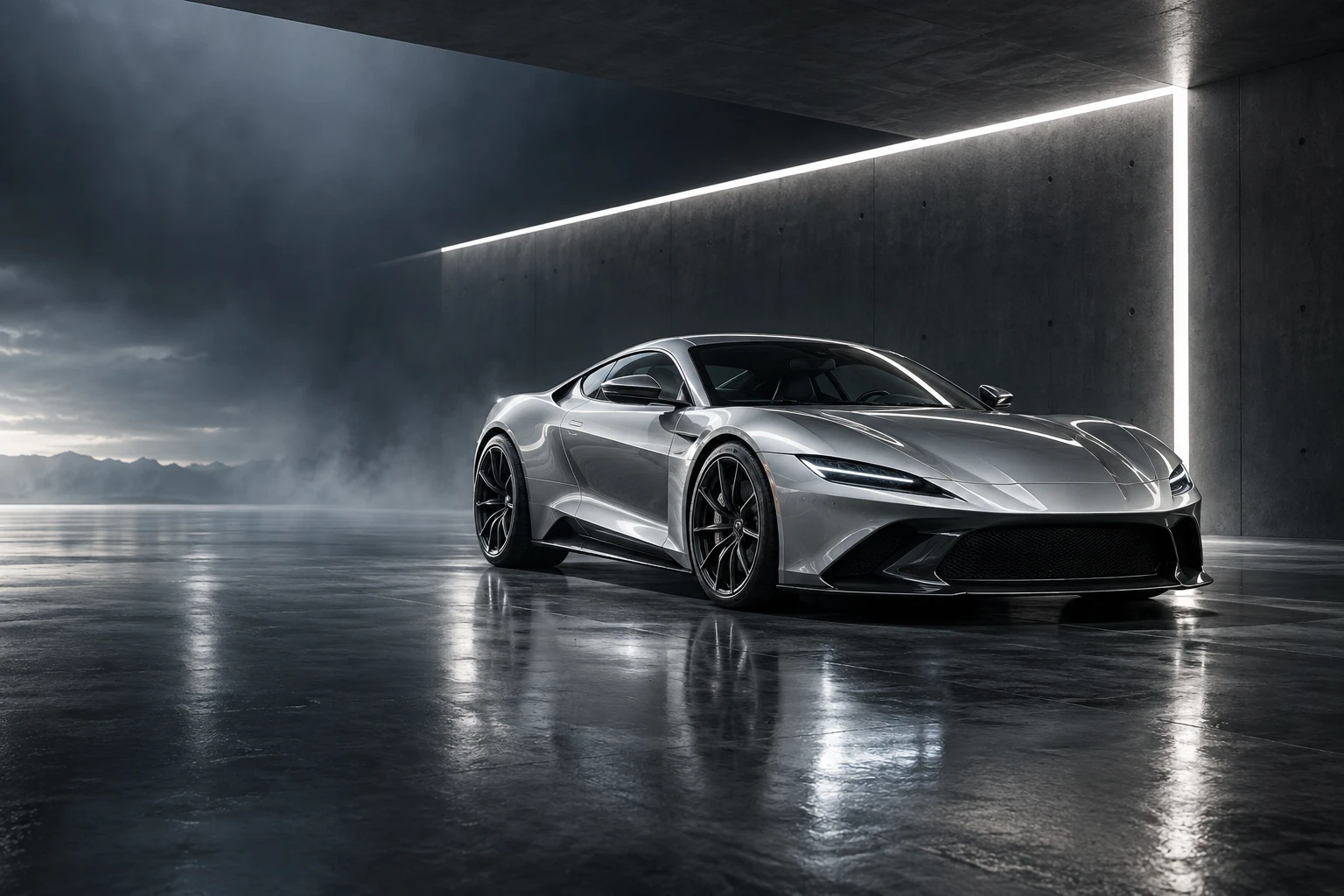 Silver sports coupe — APEX Motor Collective