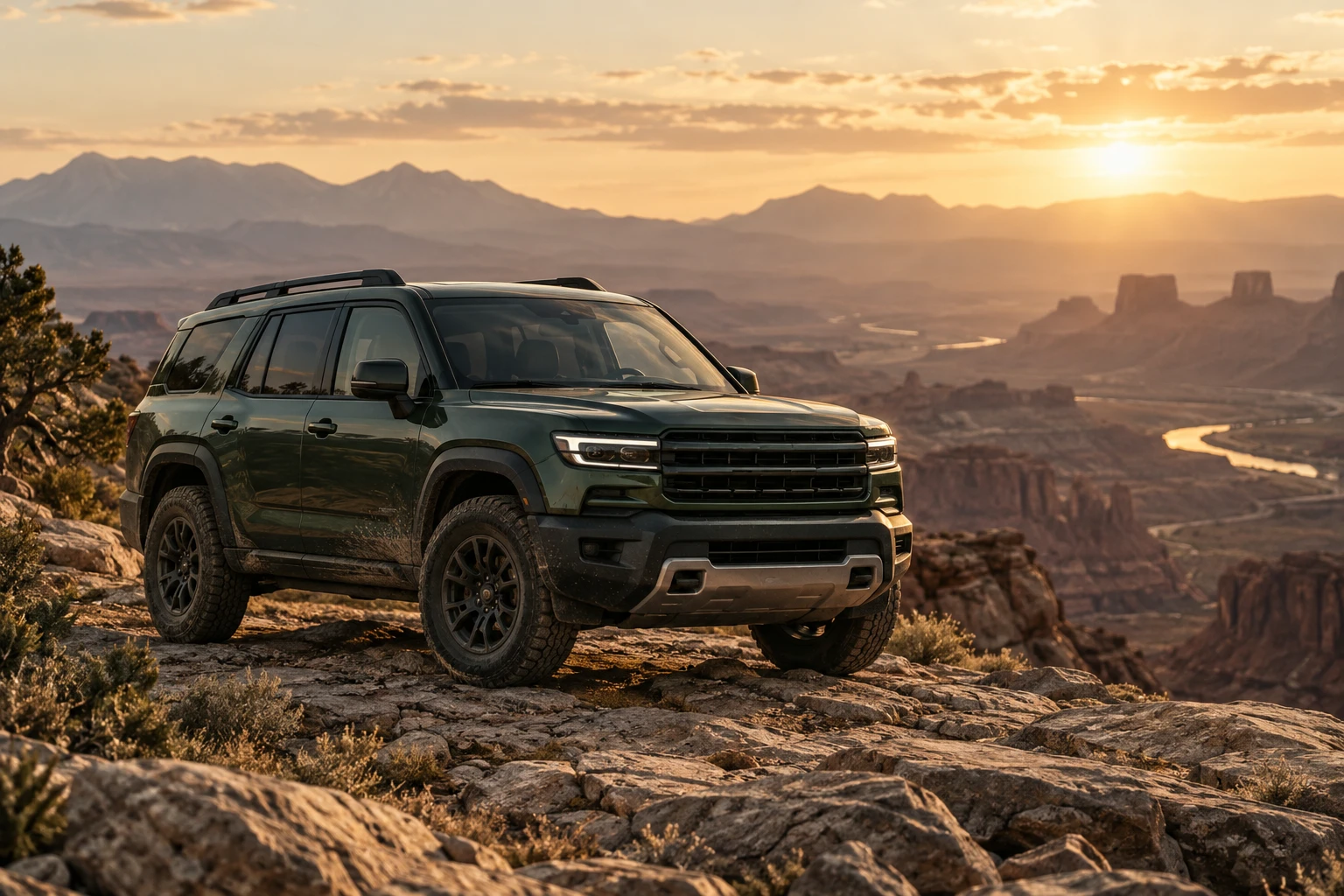 Adventure SUV at sunset — Terra Motor Company